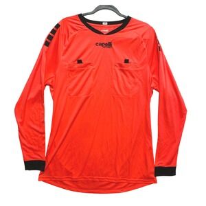Capelli Sport Jersey Mens XL Neon Orange Long Sleeve Soccer Referee  CS-1234